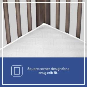 Sealy Serene Duo Sleek Crib Mattress – Waterproof 2-Stage Foam