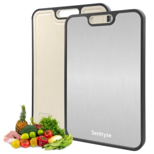 Sentryse Titanium Double Sided Cutting Board – 16×12 Kitchen Essential