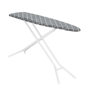 Seymour Home Products Adjustable Height 4 Leg Ironing Board with Mesh Top Gray Lattice