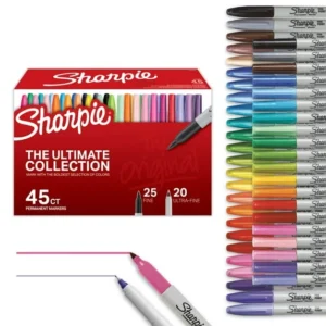 Sharpie 45-Count Ultimate Permanent Markers – Bulk Variety Pack
