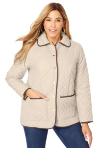Snap Quilted Pullover Fleece Jacket – Cozy and Warm