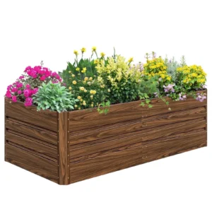 SnugNiture 6x3x2 ft Metal Raised Garden Bed – Deep Root Planter