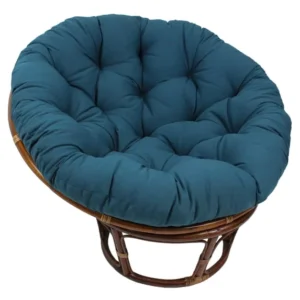 Solid Twill Papasan Cushion, 44in, Indigo – Fits 42in Frames