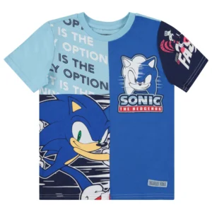 Sonic the Hedgehog Boys Baseball Jersey – Short Sleeve Button Down, Sizes 4-12