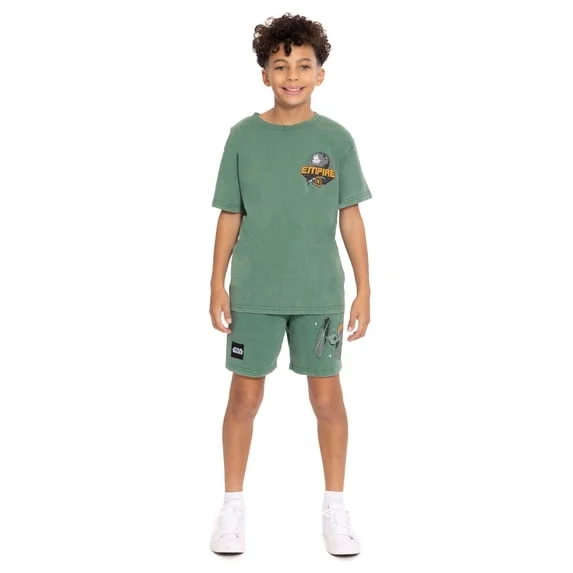 Star Wars Graphic Tee & Shorts Set – 2-Piece Outfit for Boys Sizes 4-16