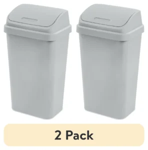 Sterilite 13 Gal Swing Top Trash Can – Durable Plastic Kitchen Bin