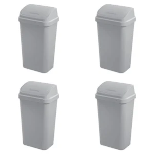 Sterilite 13 Gal Swing Top Trash Can – Durable Plastic Kitchen Bin