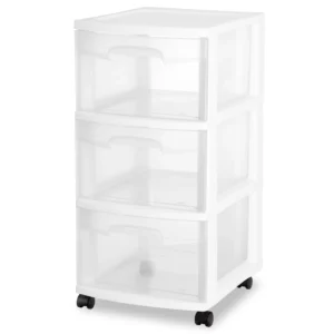 Sterilite 17918004 3 Drawer Storage Organizer White