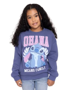 Stitch Toddler Girl s Long Sleeve Graphic Holiday Crewneck Sweatshirt Sizes 12M 5T