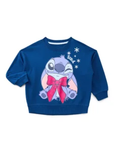 Stitch Toddler Girl s Long Sleeve Graphic Holiday Crewneck Sweatshirt Sizes 12M 5T
