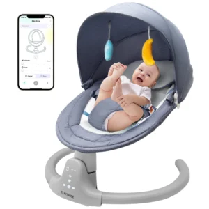 TEAYINGDE Baby Swing with Bluetooth & App Remote – 5 Speeds, 10 Lullabies
