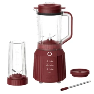 Thyme Table Countertop Blender Duo – Cabernet Red, 2-in-1 Blending