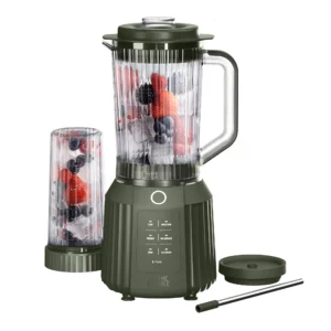 Thyme Table Countertop Blender Duo – Versatile 2-in-1 Cabernet Red