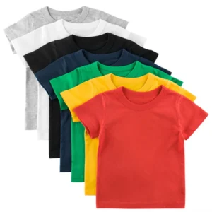 Toddler 7-Pack 100% Cotton Tee Shirts – Soft Crew Neck Sizes 2-7T