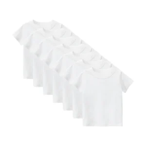 Toddler 7-Pack 100% Cotton Tee Shirts – Soft Crew Neck Sizes 2-7T