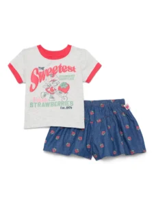 Toy Story Toddler Girl 2-Piece Set – Graphic Tee & Bike Shorts