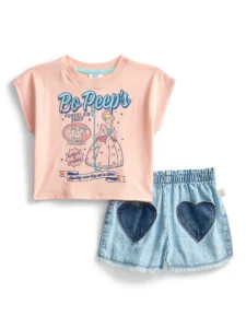 Toy Story Toddler Girl 2-Piece Set – Graphic Tee & Bike Shorts