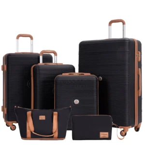 Travelhouse 6-Piece Hardshell Luggage Set – Lightweight with TSA Lock