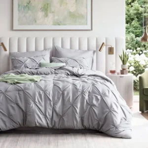 U by Bedsure Queen Comforter Set – 7 Piece Bed in a Bag, Grey