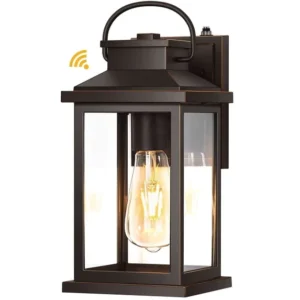VIANIS Dusk to Dawn Outdoor Light Fixture – Black Porch Sconce
