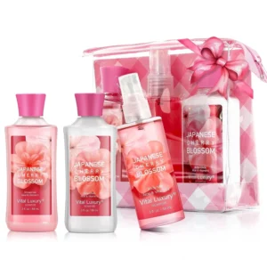 Vital Luxury Japanese Cherry Blossom Gift Set – Body Lotion, Shower Gel & Mist