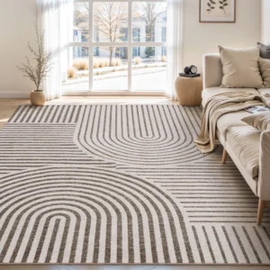VUNATE Rugs for Living Room 5×7 Washable Area Rug Soft Non Slip Bedroom Dining Room Floor Accent Rug Boho Carpet Indoor Rug Brown