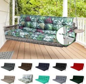 Waterproof 3-Seater Porch Swing Cushions – Thick Bench Pad