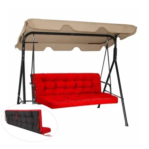 Waterproof 3-Seater Porch Swing Cushions – Thick Bench Pad