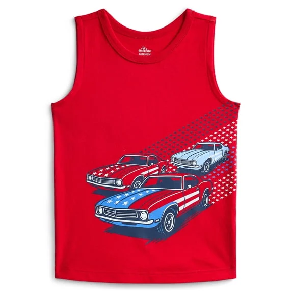Way to Celebrate Toddler Boy Americana Muscle Tank – Sizes 12M-5T