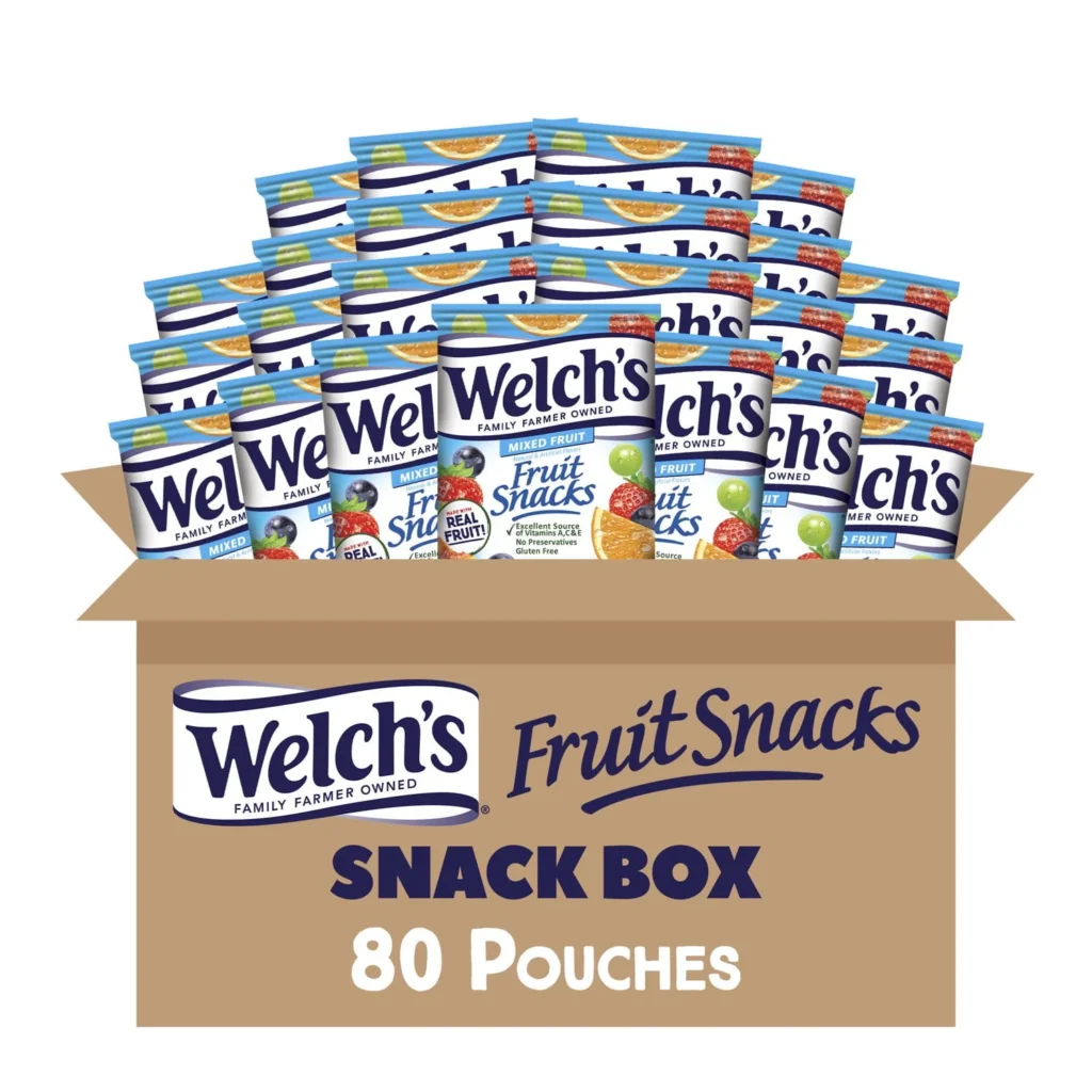 Welch’s Mixed Fruit Snacks 80ct – Gluten-Free Bulk Value Pack