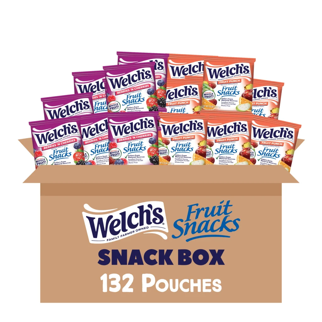 Welch’s Mixed Fruit Snacks 80ct – Gluten-Free Bulk Value Pack — alternate angle showing full product