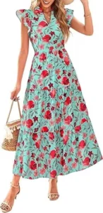 WN Women’s Floral Print Dress – Lightweight Summer Style