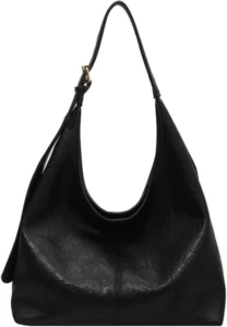 Women s Soft PU Leather Tote Vintage Bag Ladies Handbags for Work Office Daily Used Black