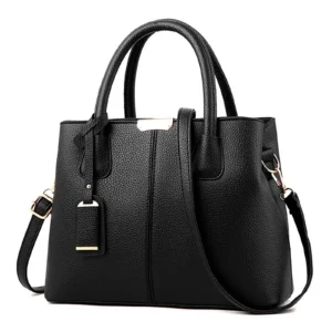 Women’s Soft PU Leather Tote Bag – Vintage Work Handbag