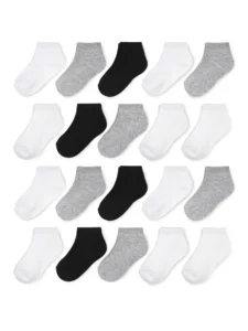 Wonder Nation 20-Pack Baby Toddler Ankle Socks – Sizes 0M-5T