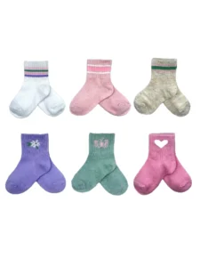 Wonder Nation 6 Pack Demi Crew Socks – Soft School Essentials