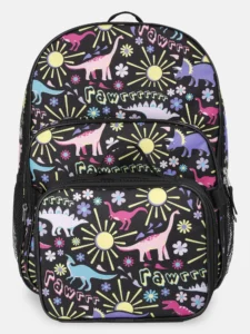 Wonder Nation Boys 17 Backpack Fossil Garden By Accessory Innovations Black