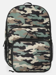 Wonder Nation Boys 17 Backpack – Fossil Garden Print Black