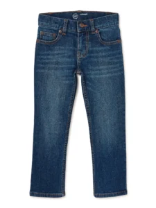 Wonder Nation Boys Relaxed Denim Jeans – Slim & Husky Sizes at $6.98