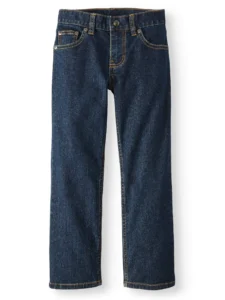 Wonder Nation Boys Relaxed Denim Jeans – Slim & Husky Sizes at $6.98
