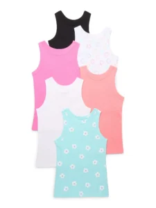 Wonder Nation Girls Kid Tough Ribbed Tank Top – Sizes 4-18 Plus