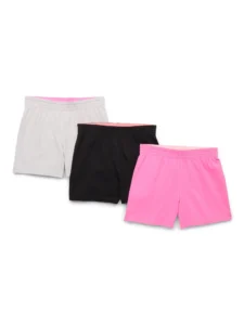 Wonder Nation Girls Kid Tough Shorts 3 Pack – Sizes 4-18 & Plus