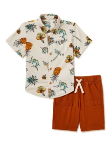Wonder Nation Toddler Boys 2-Piece Outfit Set – Sizes 12M-5T