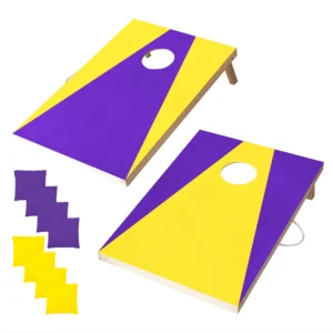 Wooden Cornhole Set 2×4 ft – Foldable Portable Game