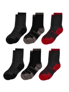 Wrangler Boys Cool Comfort Crew Socks 6-Pack – Breathable Value