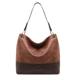 Wrangler Two-Tone Leather Hobo Bag – Versatile Shoulder Tote