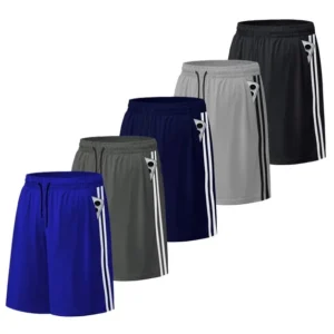 ASUDESIRE 5 Pack Athletic Shorts for Men with Pockets and Elastic Waistband Quick Dry Activewear Workout Gym Basketball Shorts 8 Inseam