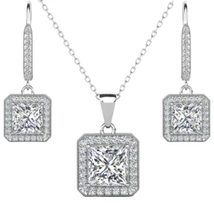 Cate Chloe Ivy 18k White Gold Plated Jewelry Set with Simulated Diamond Crystals Gift for Women