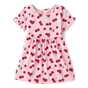 Children’s Place Cherry Babydoll Dress for Little Girls (6M-5T)