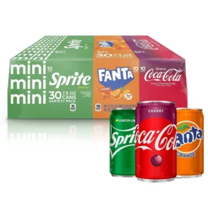 Coca Cola Flavors Mini Cans Variety Pack 7 5 Fluid Ounce Pack of 30